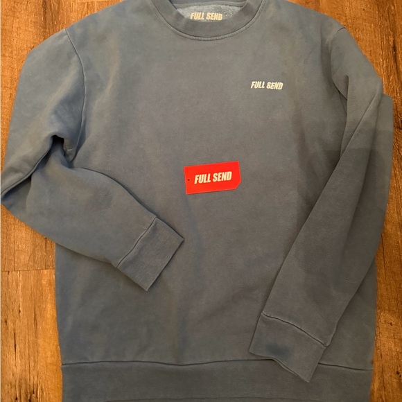 Full Send Tops - WOMENS FULL SEND BLUE SWEATSHIRT NEW WITH TAGS FLEECE LINED SZ MEDIUM